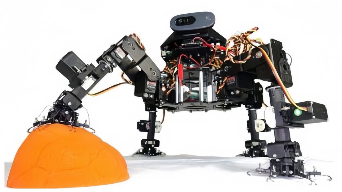 SCAR-E six-legged asteroid exploration robot